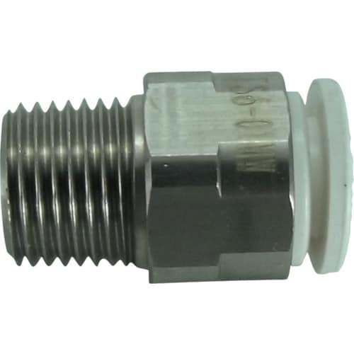 ファイブSUSメイルコネクタ白6mm・R1/8