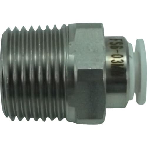 ファイブSUSメイルコネクタ白6mm・R3/8