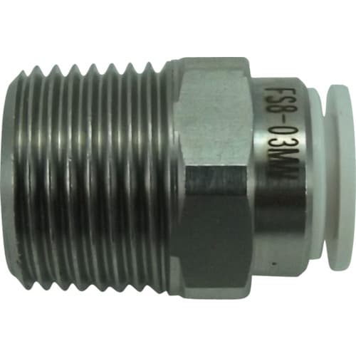 ファイブSUSメイルコネクタ白8mm・R3/8