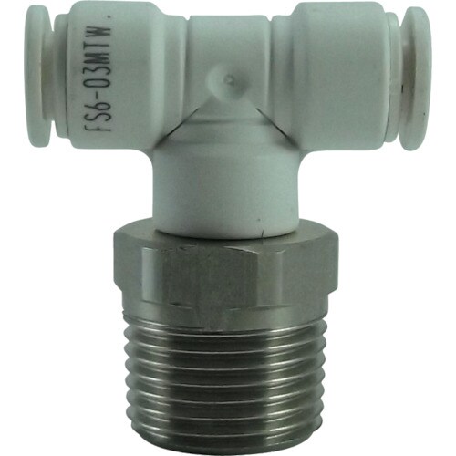 ファイブSUSメイルブランチティ白6mm・R3/8