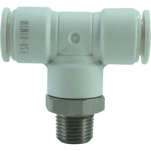 ファイブSUSメイルブランチティ白8mm・R1/8