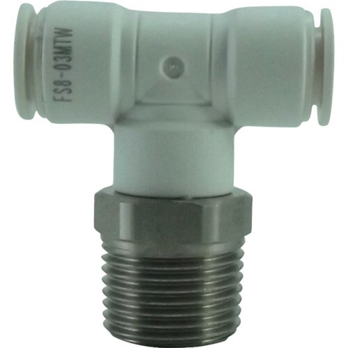 ファイブSUSメイルブランチティ白8mm・R3/8