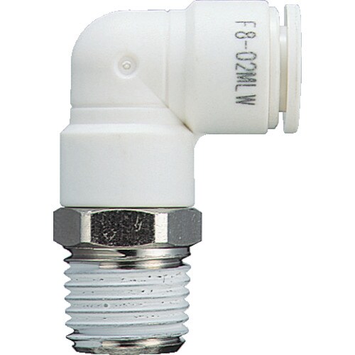 ファイブメイルエルボW(白)6mm・R1/4