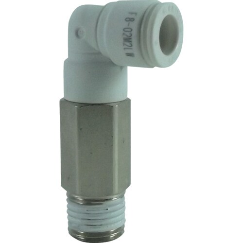 ファイブロングメイルエルボW(白)8mm・R1/4