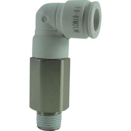 ファイブロングメイルエルボW(白)8mm・R1/8