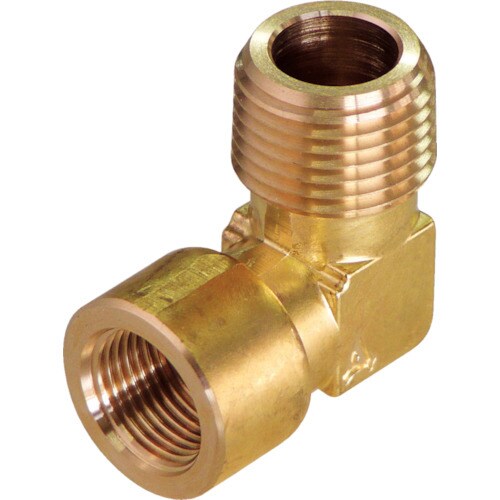 異径内・外エルボPT3/8外×PT1/4内