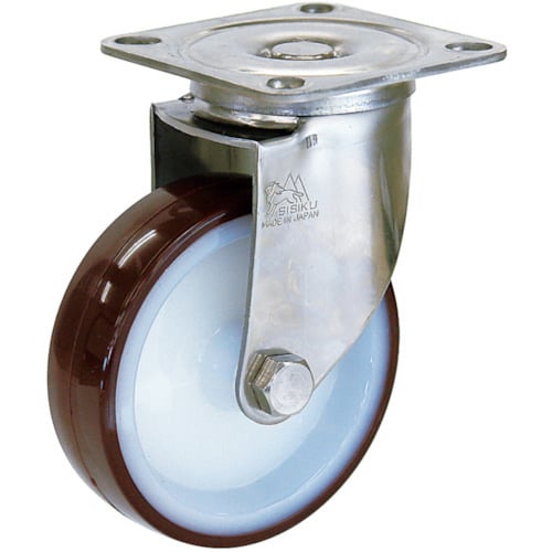 ステンレスキャスターウレタン車輪付自在