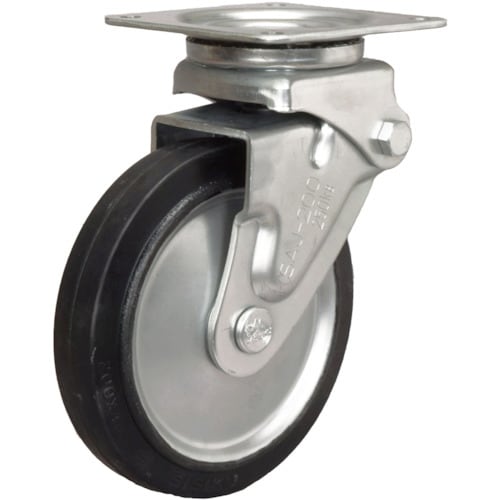 緩衝キャスター自在150径ゴム車輪