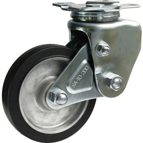 緩衝キャスター自在200径ゴム車輪