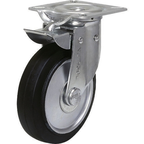 自在⇔固定切換キャスターゴム車輪150径