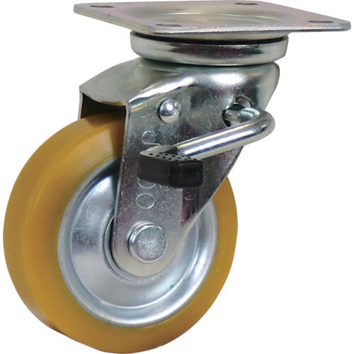 静電気帯電防止キャスター自在ストッパー付100径