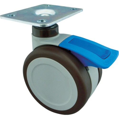 プレート式双輪キャスター124径