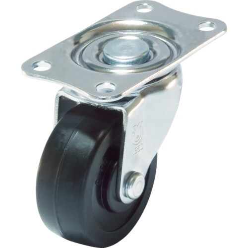 キャスター自在車径75ハードゴム車輪