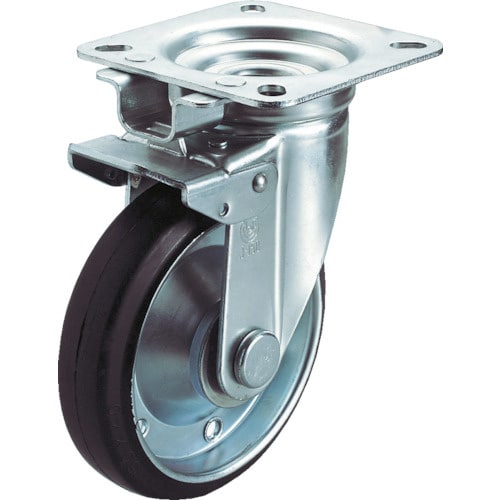 産業用キャスター旋回固定式自在車150径ゴム車輪