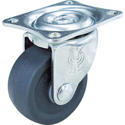 プレート式エラストマーキャスター自在32径