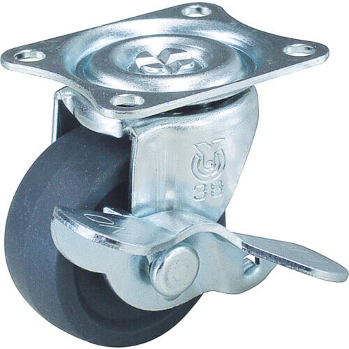 プレート式エラストマーキャスター自在38径S付