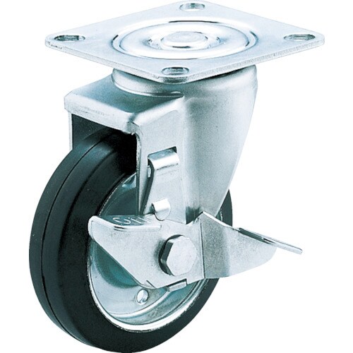 産業用キャスターS付自在車125径ゴム車輪