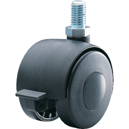 双輪キャスター自在S付車60径ナイロン車輪M12