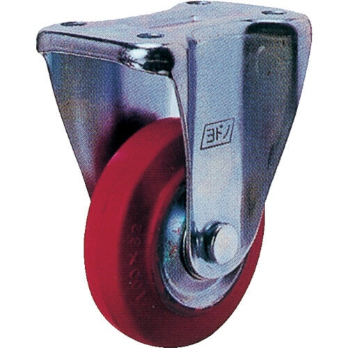 プレス製固定金具付赤ゴム車100φ