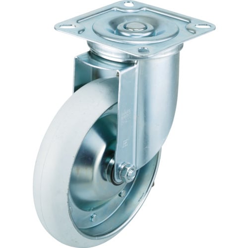 エアーキャスター(自在車)200mmホワイトゴム車