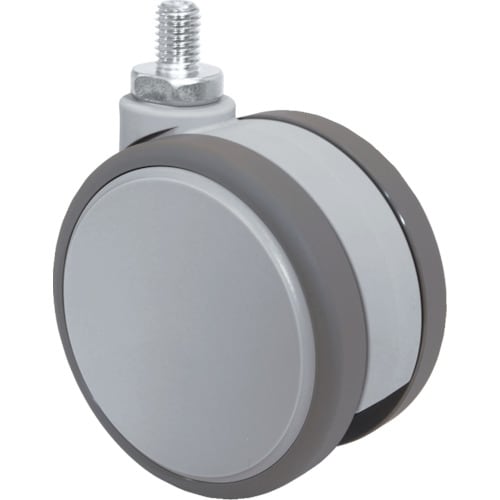 ねじ込み双輪キャスター75径自在M12x1.75