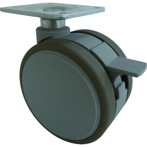 プレート式双輪キャスター50径自在S付