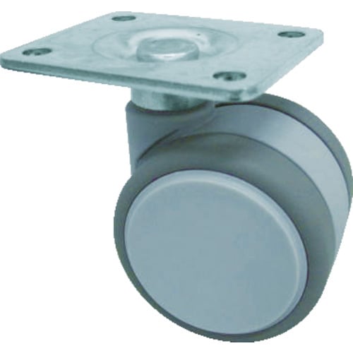 プレート式双輪キャスター60径自在角座