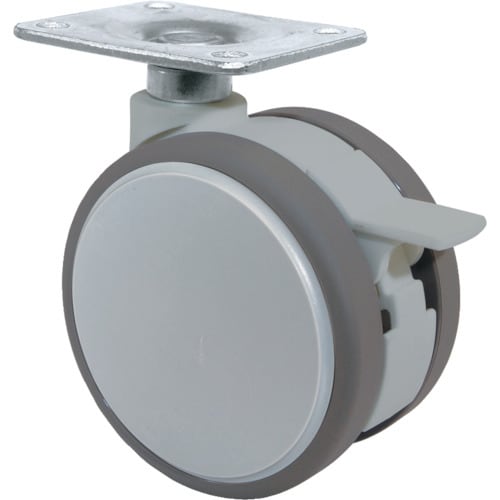 プレート式双輪キャスター75径自在S付