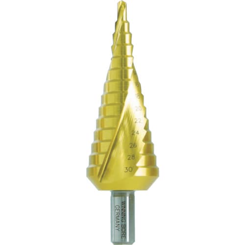 ステップドリルピラミッドドリル4−30mm チタン