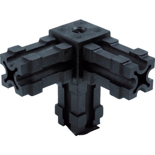 25mmアルミフレーム用ジョイント3方向穴付き