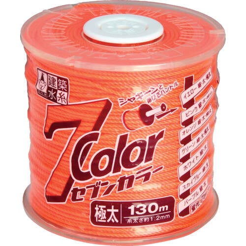 7COLOR 極太 オレンジ 130M