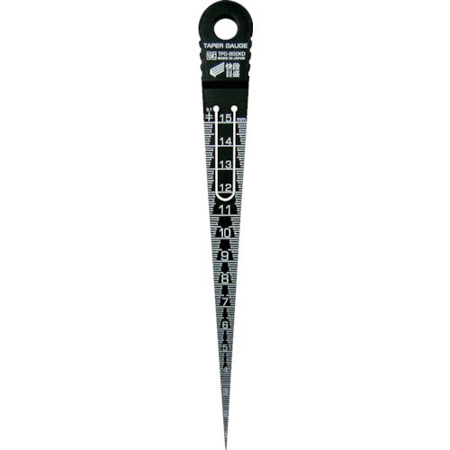プラスチックテーパーゲージ快段目盛1−15mm
