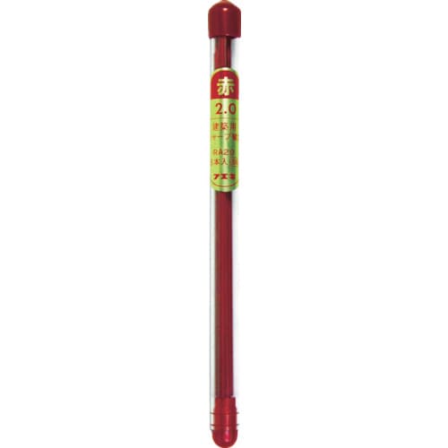 建築用シャープペンシル2.0mm替芯赤(6本入)