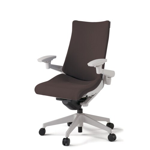 アクト可動肘プレーンクロス樹脂脚Cブラウン