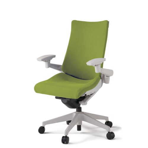 アクト可動肘プレーンクロス樹脂脚モスグリーン