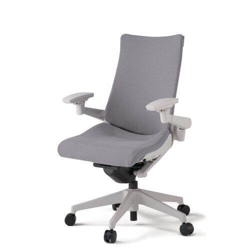 アクト可動肘プレーンクロス樹脂脚ライトグレー