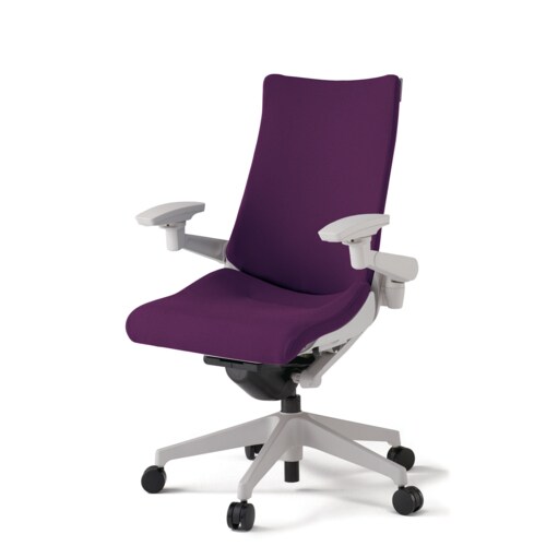 アクト可動肘プレーンクロス樹脂脚Pパープル