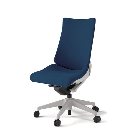 アクト肘ナシプレーンクロス樹脂脚ネイビーブルー