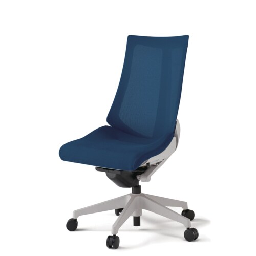 アクト肘ナシプレーンメッシュ樹脂脚ネイビーブルー