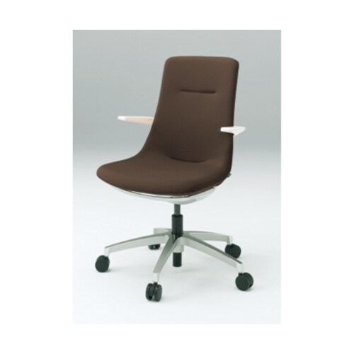 モーブホワイトベースアルミ脚アンバーブラウン