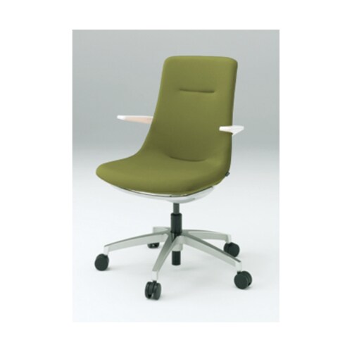 モーブホワイトベースアルミ脚モスグリーン