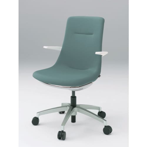 モーブホワイトベースアルミ脚Tブルー