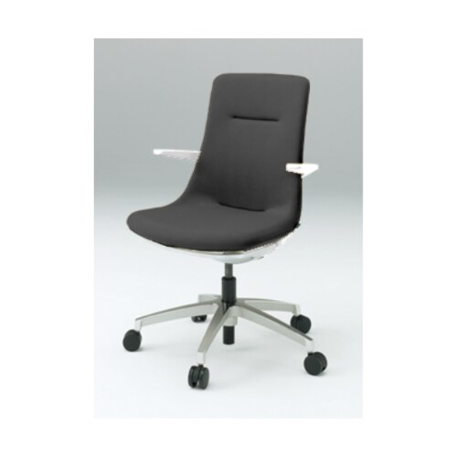 モーブホワイトベースアルミ脚オフブラック