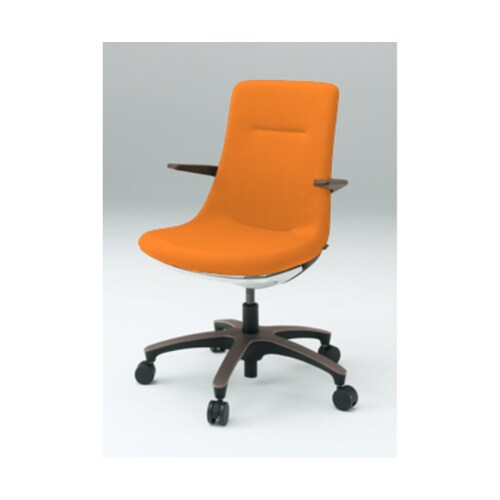 モーブブラウンベース樹脂脚アンバーオレンジ