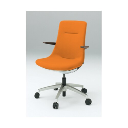 モーブブラウンベースアルミ脚アンバーオレンジ