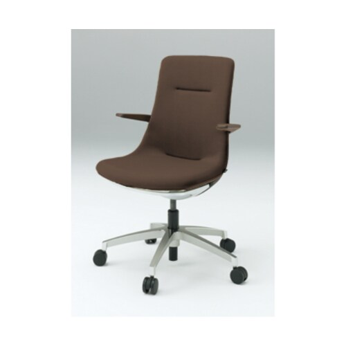 モーブブラウンベースアルミ脚アンバーブラウン