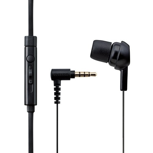 モノラルヘッドホン(マイク付)/片耳/ブラック