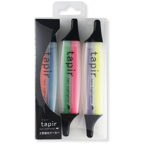 2色蛍光ペン テイパー3本セット ×5