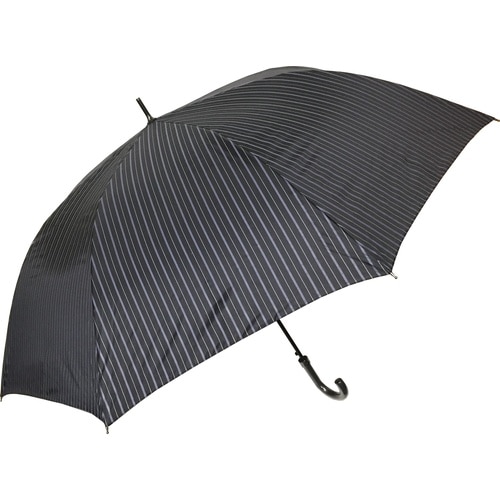 傘 紳士 ジャンプ長傘 75cm ストライプ黒×6