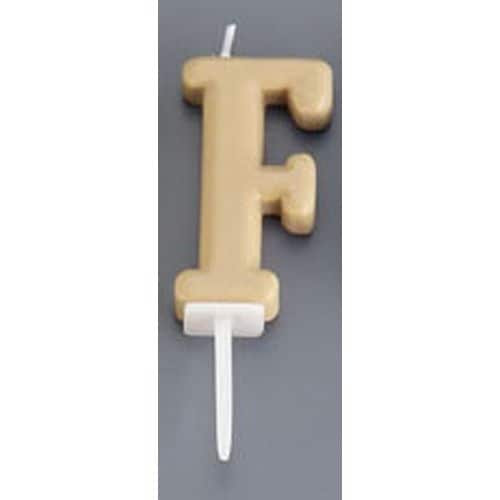 アルファベットキャンドル パステル F